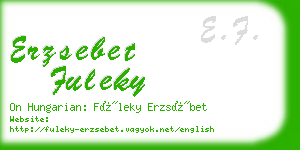 erzsebet fuleky business card